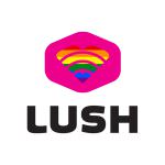 Lush rainbow logo, content marketing