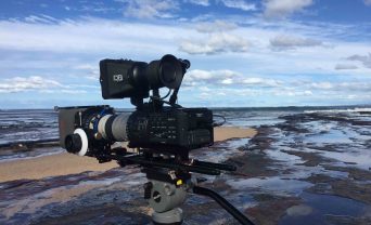 Lush The Content Agency Perth video camera at the beach