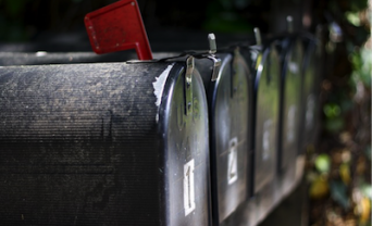 Mail boxes in a row