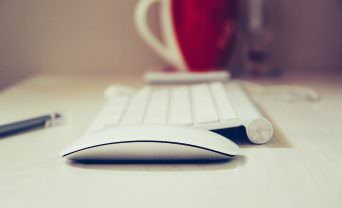 Computer mouse and keyboard on desk