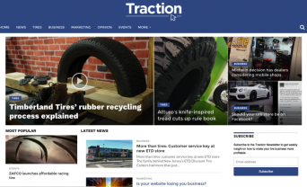 screen grab of traction brand newsroom web page